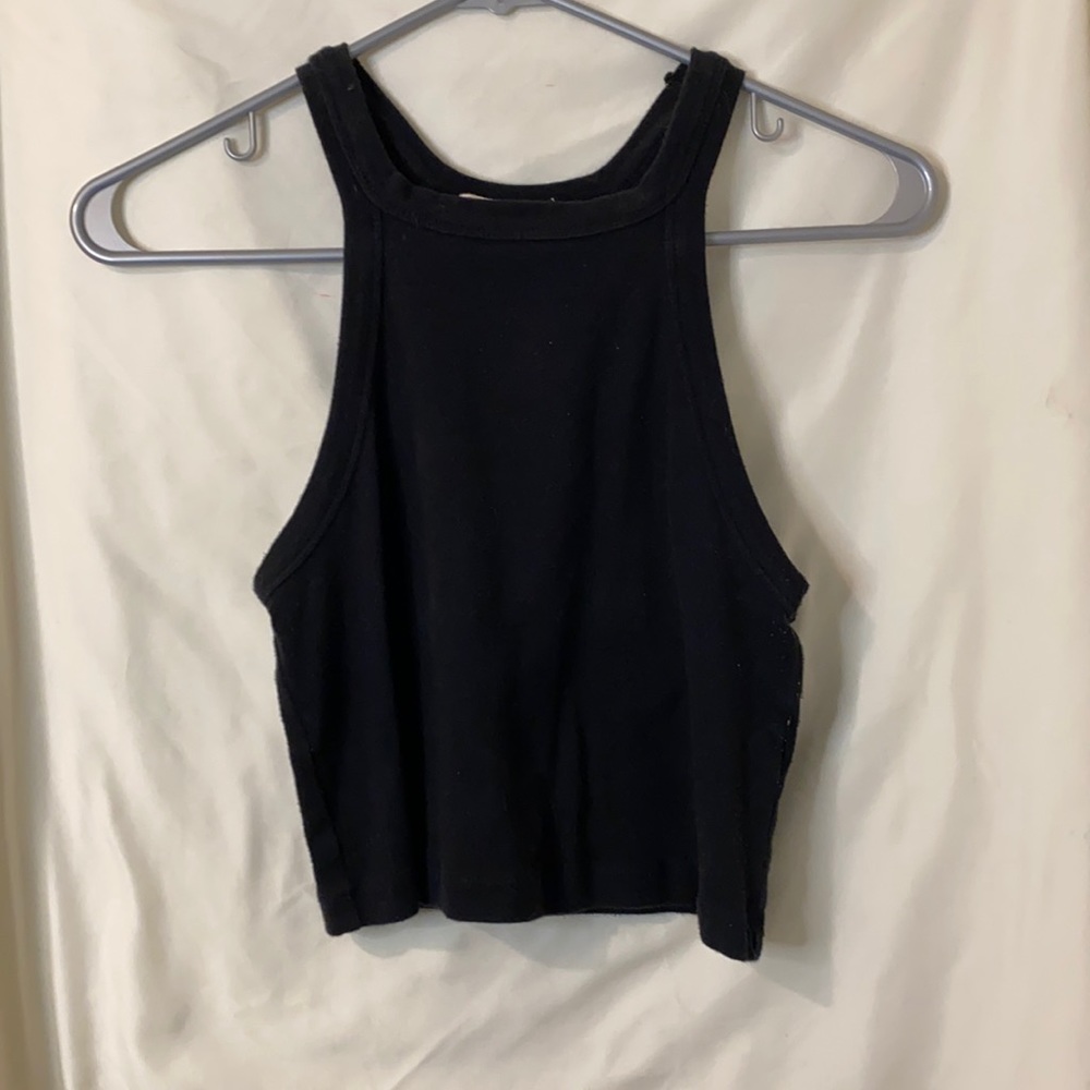 Cute black halter crop